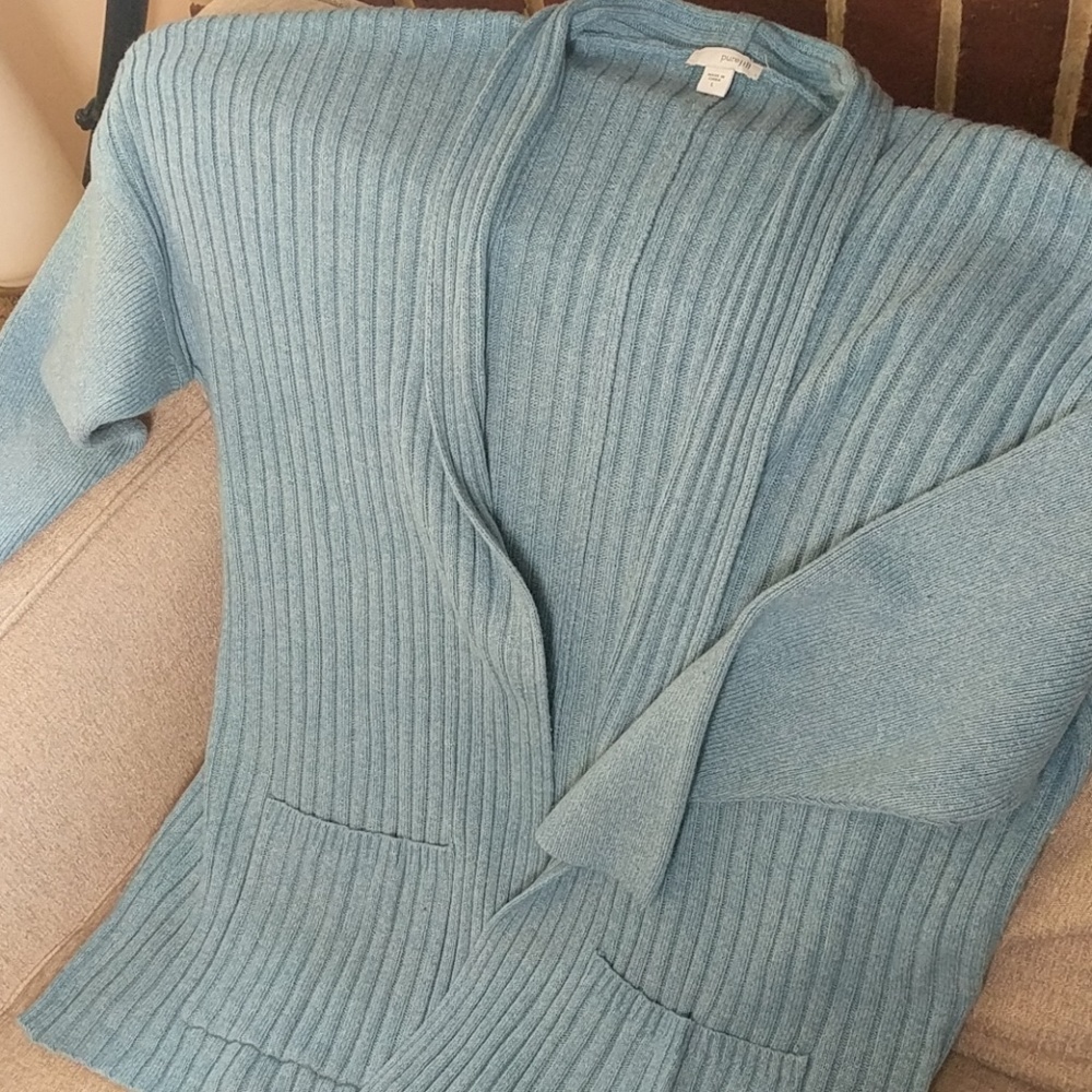 Pure Jill light blue cardigan size L